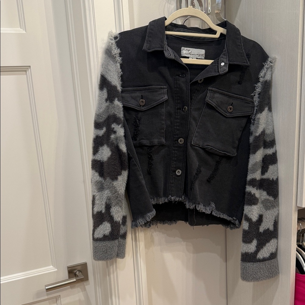 Vintage Havana Charcoal Denim Jacket